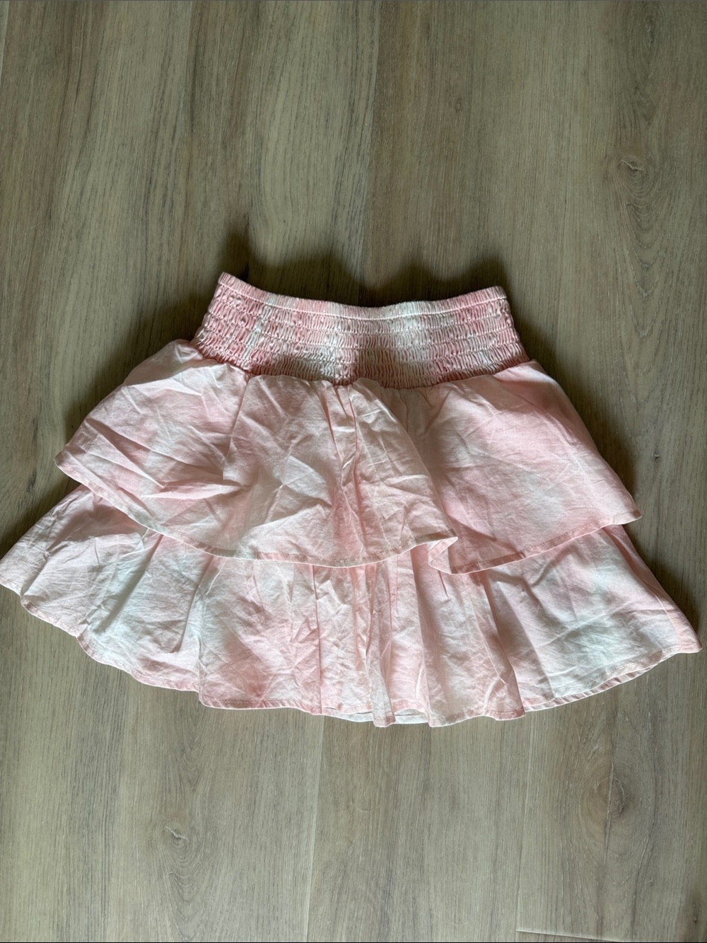 Ariella Light Pink Tiered Ruffle Skirt